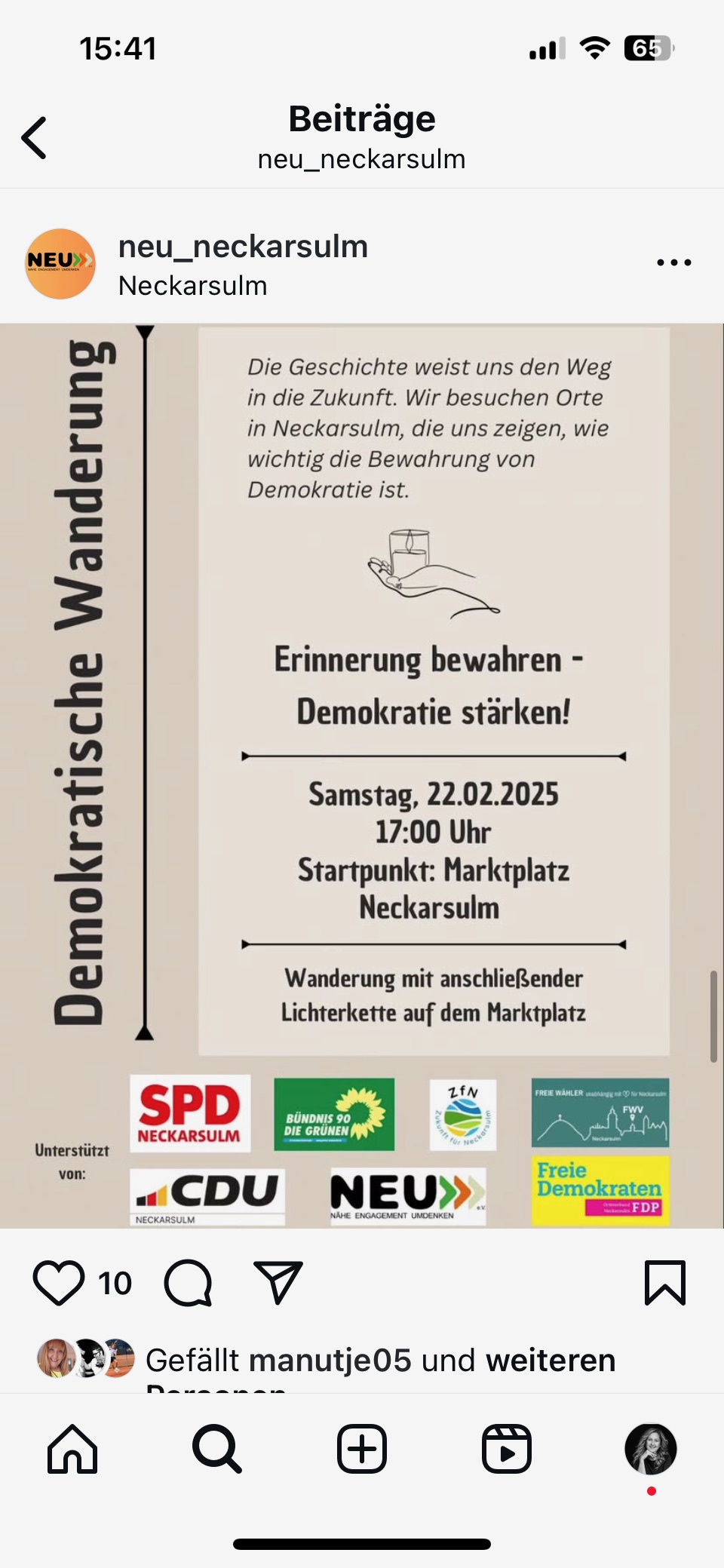 Demokratische Wanderung